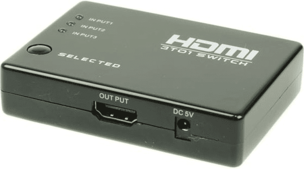 Коммутатор HDMI c ИК управлением OSNOVO SW-Hi3012 Коммутатор сигнала HDMI (3вх./1вых.) с поддержкой HDMI 1.4, HDCP 1.2. Разрешение до 4Kx2K(30Гц). Вх. - HDMI(A)x3/Роз.1,7х4мм(DC5V). Вых. - HDMI(A). В комплекте пульт управления. Разме