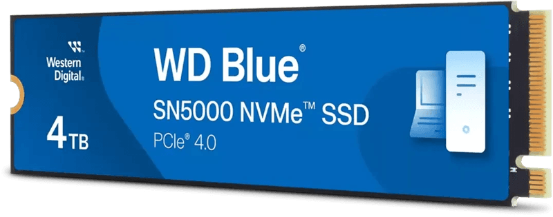 Накопитель SSD 4Tb WD Blue, NVMe, M.2 2280, PCI-E 4x4 R/W - 5500/5000 Mb/s
