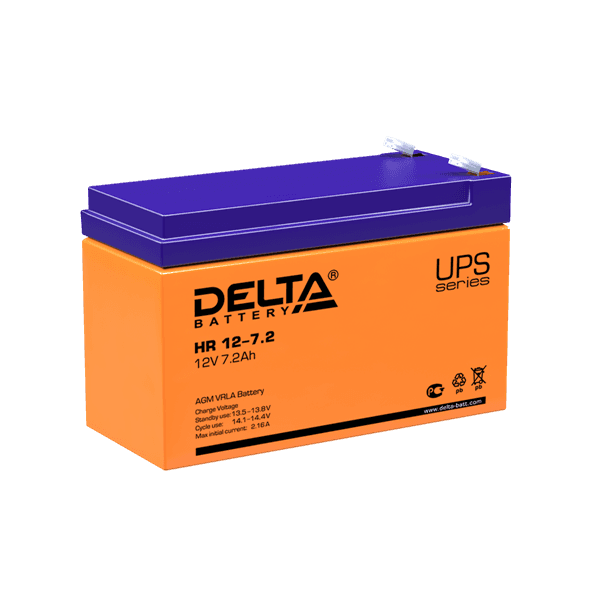 Аккумуляторная батарея Delta Аккумуляторная батарея для ИБП HR 12-7.2 (12V / 7.2Ah)