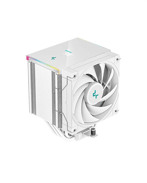 Кулер для процессора DEEPCOOL AK500 DIGITAL WH LGA20XX/1700/1200/115X/AM5/AM4 (9шт/кор, TDP 240W, PWM, Fan 120mm, 5 тепл. трубок, Copper Base, белый) RET (R-AK500-WHADMN-G)