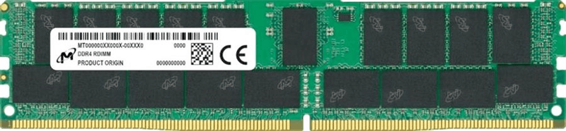 Оперативная память Micron DDR4 RDIMM 32GB 2Rx4 3200 MHz ECC Registered MTA36ASF4G72PZ-3G2 (Analog Crucial CT32G4RFD432A), 1 year, OEM (скол на текстолите)