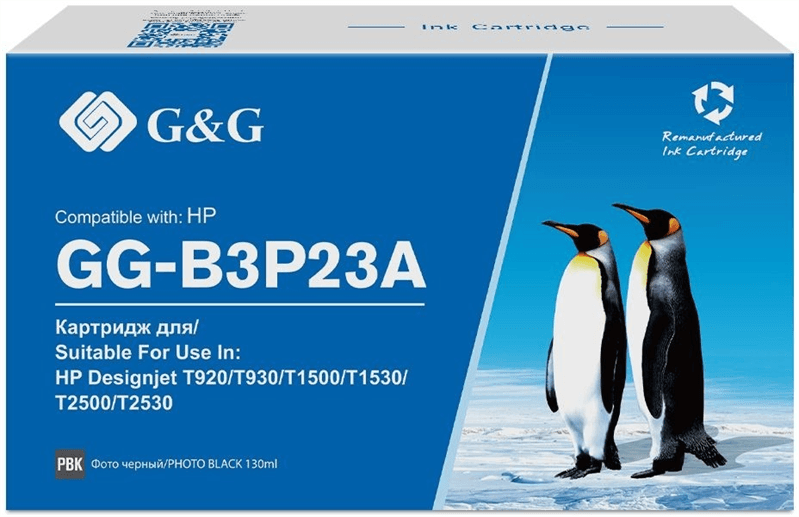 Картридж струйный G&G GG-B3P23A №727 фото черный (130 мл) для HP DJ T920/T1500
