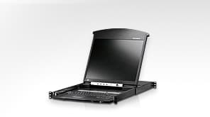 КВМ консоль ATEN 19" 1-Local/Remote Share Access 8-Port Multi-Interface Cat 5 Dual Rail LCD KVM over IP switch