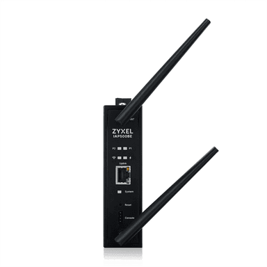 Точка доступа промышленная/ ZYXEL Wi-Fi 7 Industrial Access Point Zyxel NebulaFlex Pro IAP500BE, 802.11be (BE5100), MU-MIMO 2x2+2x2, external antennas (included), 1xLAN 2.5GE, PoE or dual power DC-input, DIN rail/wall mount