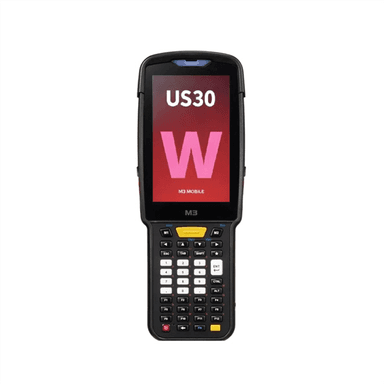 Терминал сбора данных M3 Mobile US30W A13.0, GMS, WVGA, Wi-Fi 6, SE5800 2D (SS), 16MP Rear Camera, BT5.3, NFC(HF), 4G/64G, 42K, 6700mAh Battery, Hand Strap, Bullet Proof Film