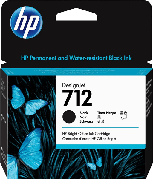Картридж Cartridge HP 712 для DJ T230/T630/T650/Studio, черный, 80 мл