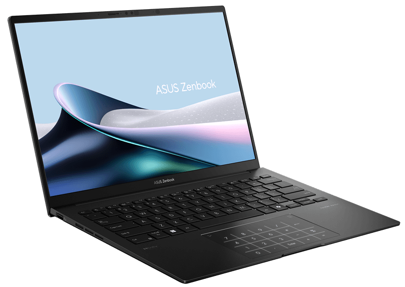 Ноутбуки ASUS Zenbook 14 OLED UM3406HA-QD015W AMD Ryzen 7 8840HS /LPDDR5X 16GB/1TB M.2 SSD/14" OLED WUXGA BEND GLARE//WIN11 HOME/ Black/1,28Kg/RU_EN_Keyboard