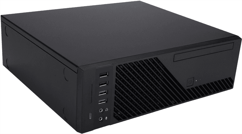 Корпус Slim Case Powerman KI331 Black РМ-300SFX 80+ UBS2.0*2+USB 3.1*2+A(HD)+Front fan 80x80x15mm*1, Micro-ATX, mini-ITX