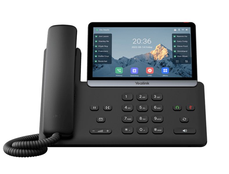 Телефон YEALINK SIP-T77U, 7" цветной сенсорный экран, 2 порта USB, 16 аккаунтов, BLF, PoE, GigE, без БП, шт (repl. SIP-T48U)