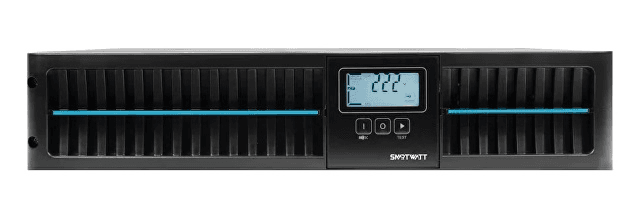 Источник бесперебойного питания SMARTWATT ИБП онлайн, чистый синус, мощность 3000/2700 ВА/Вт, стоечный/напольный, LCD дисплей, порт USB, RS232, EPO, SNMP слот, IEC13 - 8 шт., встроенные АКБ 6*9 Ач