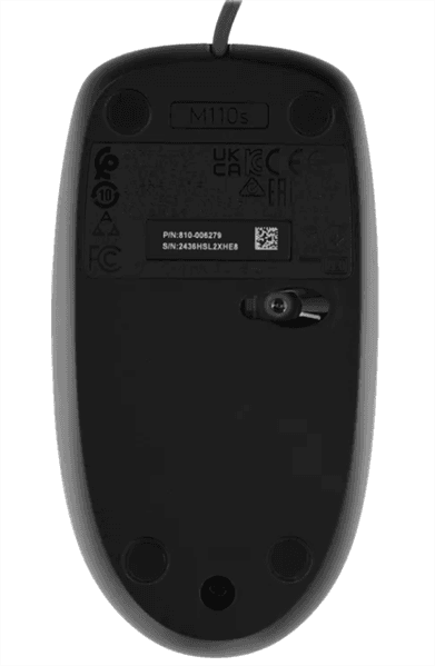 Мышь Logitech M110 Silent черный/серый оптическая 1000dpi USB 2but (910-005502)