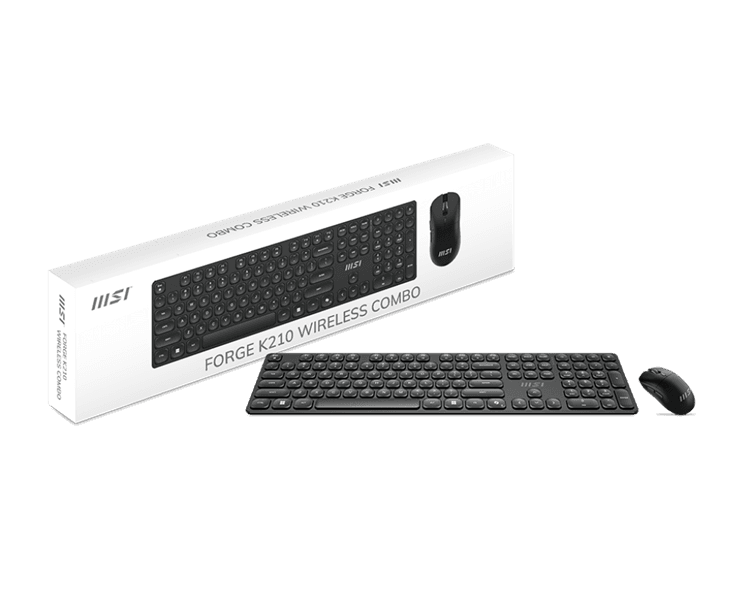 Клавиатура и мышь Keyboard and Mouse MSI FORGE K210 Combo, Wireless, Black