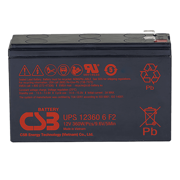АКБ CSB Аккумуляторная батарея для ИБП 12360 6 (12V/7.5Ah)