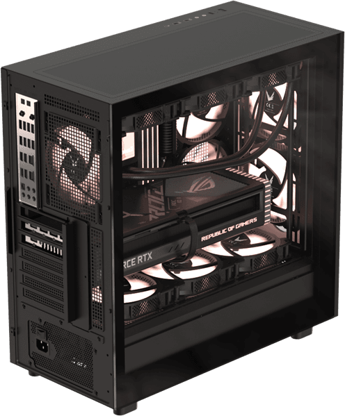 корпус Formula V Line Mana Stone Black AR, ATX, TYPE-C*1, USB2.0*1, USB3.0*1, FRONT 3x120mm ARGB, REAR 1x120mm ARGB (существенное повреждение коробки)