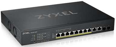 Коммутатор Мультигигабитный Smart L3 Lite PoE++ Zyxel NebulaFlex XS1930-12HP, rack 19", 10xRJ-45: 1/2,5/5/10G (8 из них PoE++ (802.3bt), 2xSFP+, бюджет PoE 375 Вт
