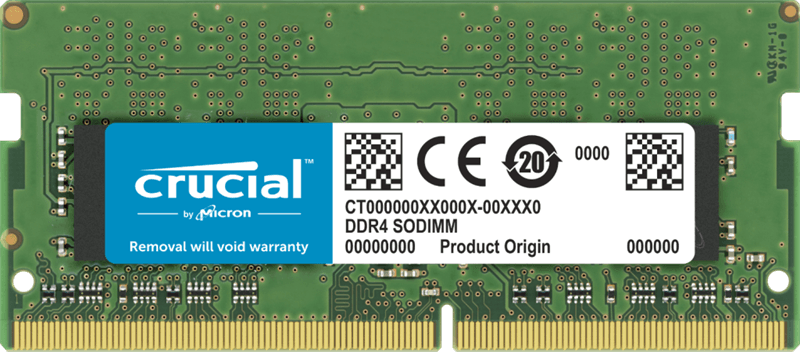 Оперативная память Crucial by Micron DDR4 32GB 3200MHz SODIMM (PC4-25600) CL22 2Rx8 1.2V, 1 Year Warrаnty OEM (незначительное повреждение коробки)