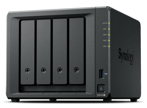 Система хранения данных Synology QC 2,0GhzCPU/2GB(6)/RAID0,1,10,5,6/upto 4HP HDD SATA(3.5', 2.5')/2xM.2/2xUSB3.2/1xGbE/1x2.5GbE/iSCSI/1xPS/1YW repl DS423+