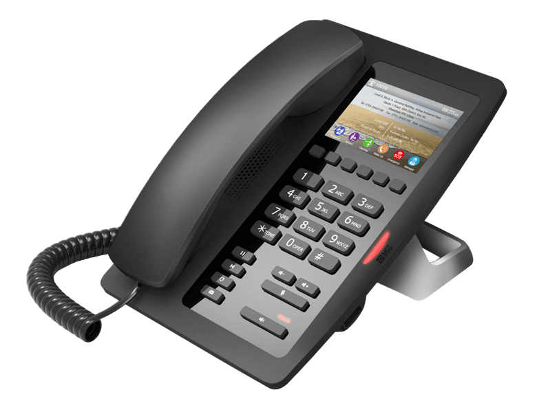 SIP телефон Fanvil H5W, 2 SIP-акк., 3.5", 480x320 Цвет. экран, POE, БП в комп., 2x100 Mbps, Wi-Fi, Чёрный, 6 прог. клав.