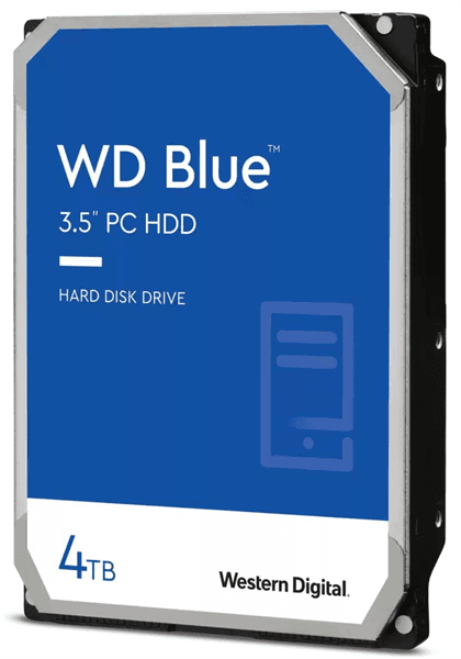 Жесткий диск Western Digital Blue HDD 3.5" SATA 4Tb, 5400rpm, 256MB buffer, WD40EZAZ, 1 year