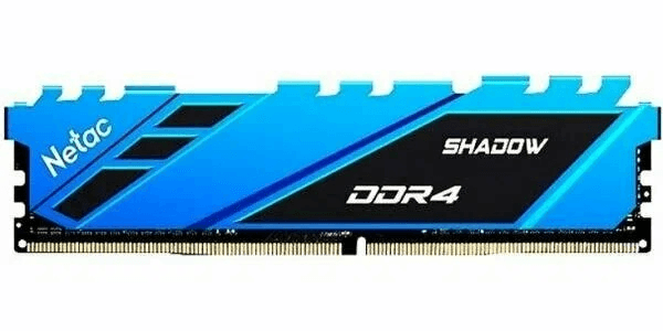 Оперативная память Netac Shadow 16GB DDR4-2666 (PC4-21300) C19 19-19-19-43 1.2V Memory module (DIMM) Blue