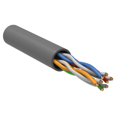 кабель Каб. в. п. U/UTP кат. 5 CCA 4 пары PVC 1м сер. GENERICA