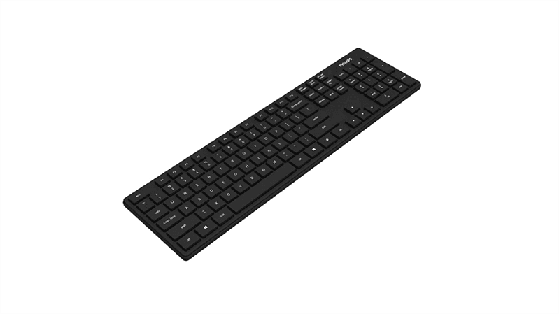 Аксессуары Philips Беспроводная Клавиатура SPK6103, 2,4 GHz 104 клав, русская заводская раскладка, бесшумная, чёрный