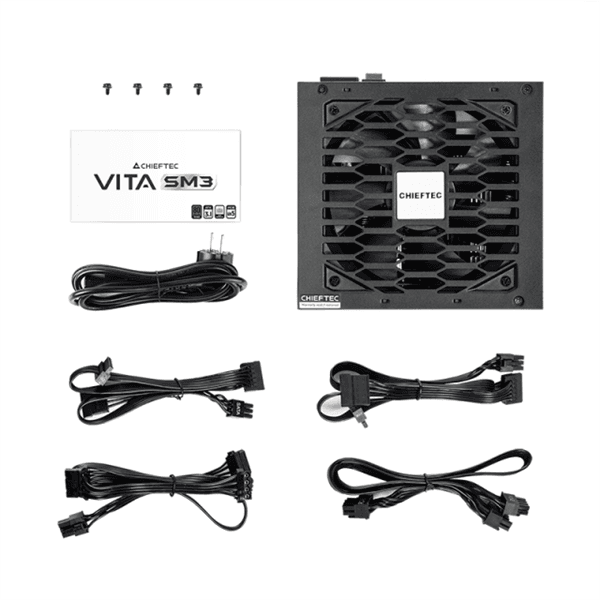 Блок питания Chieftec Vita SM3 BPX-850-C (ATX 3.1, 850W, 80 PLUS BRONZE, Active PFC, 120мм fan, Semi-modular Cable Management) Retail