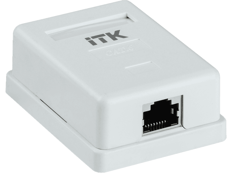 ITK Настенная инф. розетка RJ45 кат. 6 FTP 1-порт