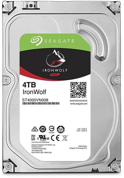 Жесткий диск Seagate IronWolf NAS ST4000VN008 4TB 3.5" SATA 6Gb/s, 5900rpm, 64MB, 24x7, Bulk