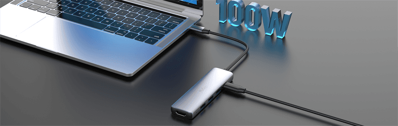 USB-концентратор Netac Hub WF13, Type-C to USB3.0+USB2.0*2+100W PD+HDMI (repl. NT08WF13-30GR) (незначительное повреждение коробки)
