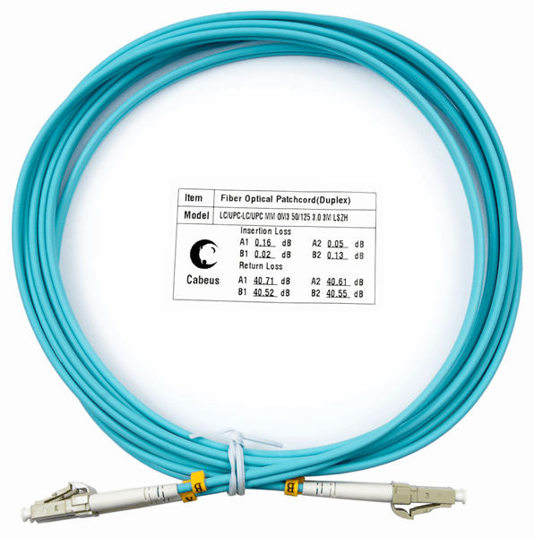 Кабель Cabeus FOP-50-LC-LC-3m ШНУР ОПТИЧЕСКИЙ DUPLEX LC-LC 50/125 MM OM3 3М LSZH