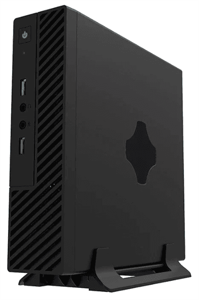 Компьютерный корпус Slim Case Powerman ME100S-BK front fan 4cm, 120W adapter, Mini ITX, VESA