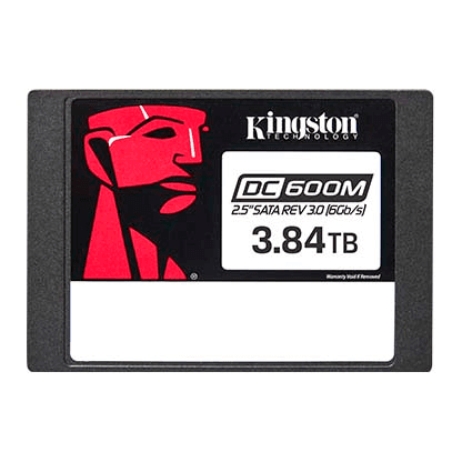 Твердотельный накопитель Kingston Enterprise SSD 3,84TB DC600M 2.5" SATA 3 R560/W530MB/s 3D TLC MTBF 2M 94 000/59 000 IOPS 7008TBW (Mixed-Use) 1 year