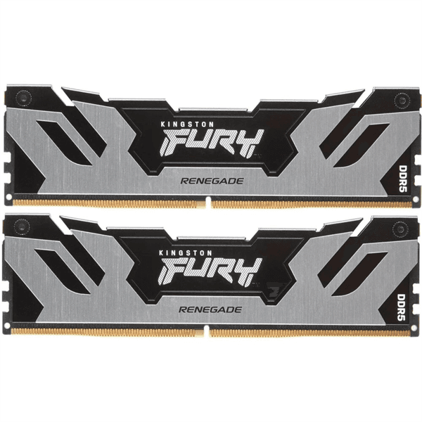 Оперативная память Kingston Fury Renegade, DDR5, 32Gb (2x16Gb), 7200MHz, CL38, DIMM, с радиатором, серебристый/черный