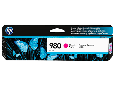 Картридж Cartridge HP 980 для OJ Ent X555/X585, пурпурный (6600стр.) (установить до Ноябрь 2022) (незначительное повреждение коробки)