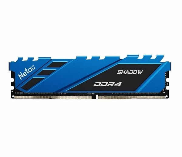 Оперативная память Netac Shadow 8GB DDR4-3600 (PC4-28800) C18 18-22-22-42 1.35V XMP Memory module (DIMM) Blue