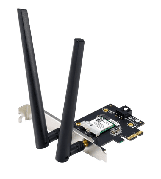 Сетевой адаптер Wi-Fi + Bluetooth ASUS PCE-AX1800 (AX1800, PCI Express, Bluetooth 5.2, 802.11a/b/g/n/ac/ax) (PCE-AX1800)
