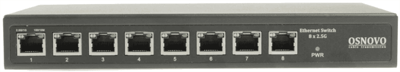 Коммутатор/ OSNOVO Коммутатор 2.5G Ethernet на 8 RJ45 портов. Порты: 8 x 2.5G (10/100/1000/2500Base-TX)