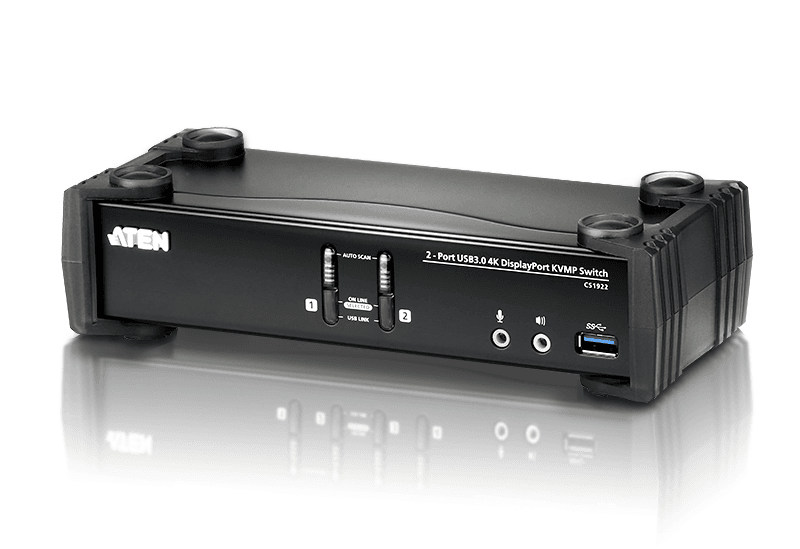 КВМ переключатель ATEN 2-Port USB 3.0 4K DisplayPort KVMP™ Switch (Cables included)