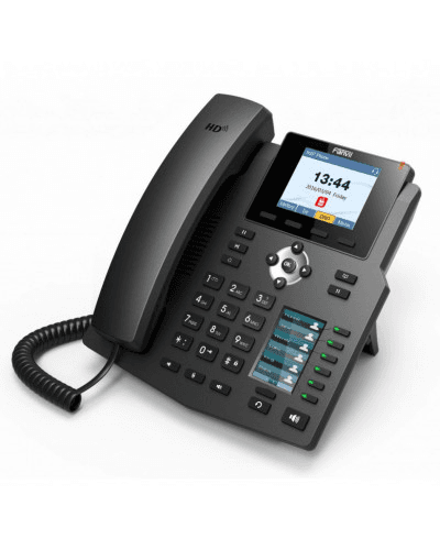 SIP телефон Fanvil X4U, 12 SIP-акк., 2,8", 320x240 Цвет. экран, POE, БП в комп., 2x1 Gbps