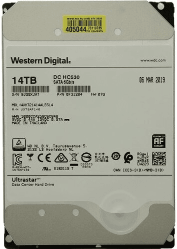 Western Digital Ultrastar DC HC530 Жёсткий диск 14ТБ 3.5" SATA 7200об/мин