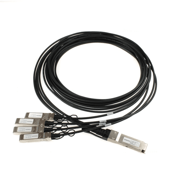 DAC кабель QSFP+ 40G для 4x10G OSNOVO OC-QSFP-4x10G-2M Объединительный DAC кабель QSFP+ 40G для 4х10G. Скорость: 40 Гбит/c. Тип разъема: QSFP+/SFP+. Длина кабеля 2м. Размеры коннектора (ШхВхГ): 11x9x101мм. Рабочая температура: 0…+7