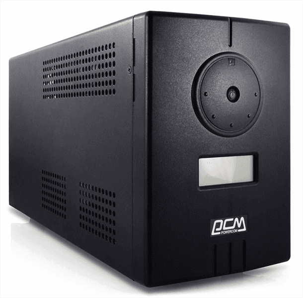 Источник бесперебойного питания Powercom Infinity, Line-Interactive, 800VA/480W, Tower, 2xSchuko, LCD, USB, без встроенных батарей (314809) (существенное повреждение коробки)