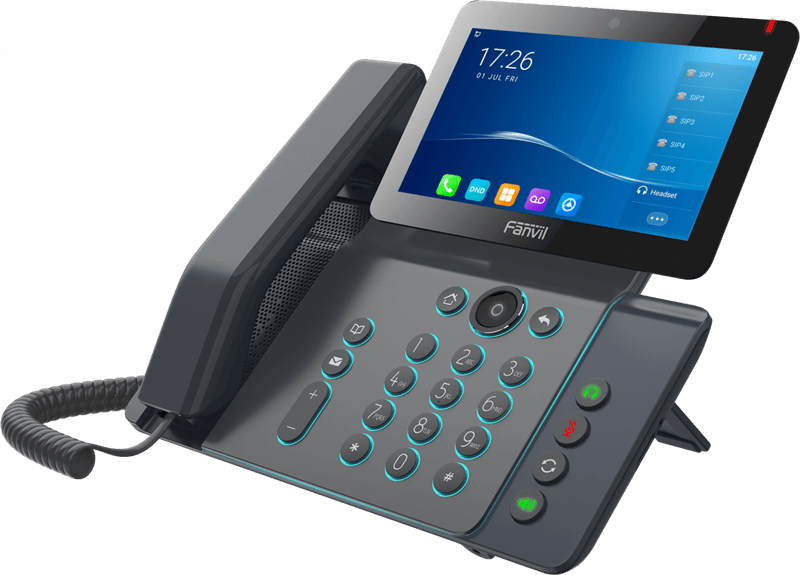 SIP-Телефон Fanvil V67, 20 SIP-акк., 7", 1024x600 Цвет. экран, POE, БП в комп., 2x1 Gbps, Wi-Fi, BT 4.2