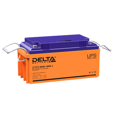Аккумуляторная батарея Delta Аккумуляторная батарея для ИБП DTM 1265 L (12V / 65Ah) AGM, 12 лет (4614010640012)
