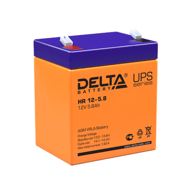 Аккумуляторная батарея Delta Аккумуляторная батарея для ИБП HR 12-5.8 (12V / 5.8Ah) (4614010180009)