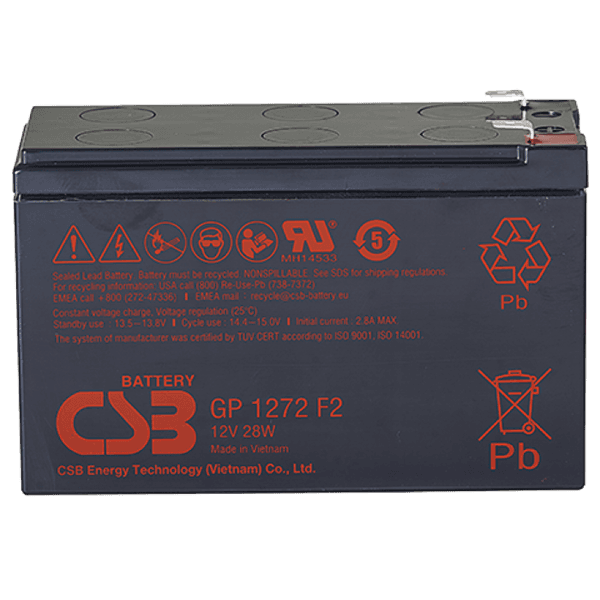 АКБ CSB Аккумуляторная батарея для ИБП (28W) (12V/7,2Ah)