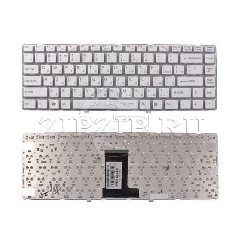 Клавиатура для ноутбука Sony VPC-EA WHITE (Without frame) белая
