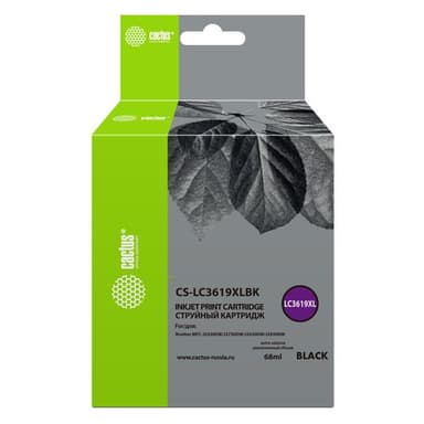 Картридж струйный Cactus CS-LC3619XLBK черный (68мл) для Brother MFC-J2330DW/J2730DW/J3530DW/J3930DW (Cactus)