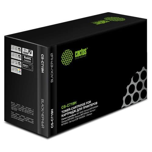 Картридж лазерный Cactus CS-C719H 719H черный (6400стр.) для Canon MF5840dni-Sensys/MF5880dni; LBP6300i/6650i (Cactus)
